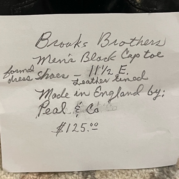 Brooks Brothers Peal & Co. Black Leather shoes - Men’s Size 11 1/2 E - Picture 13 of 14